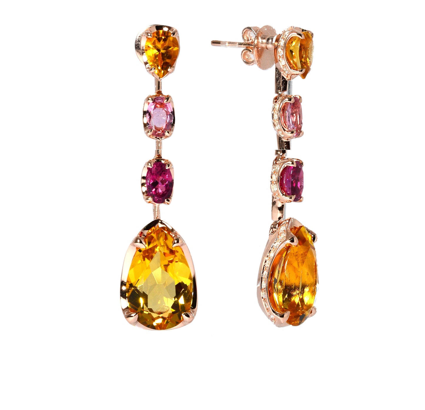 Stand out and Shine - Sky Blue Topaz or Citrine Dangling Earrings