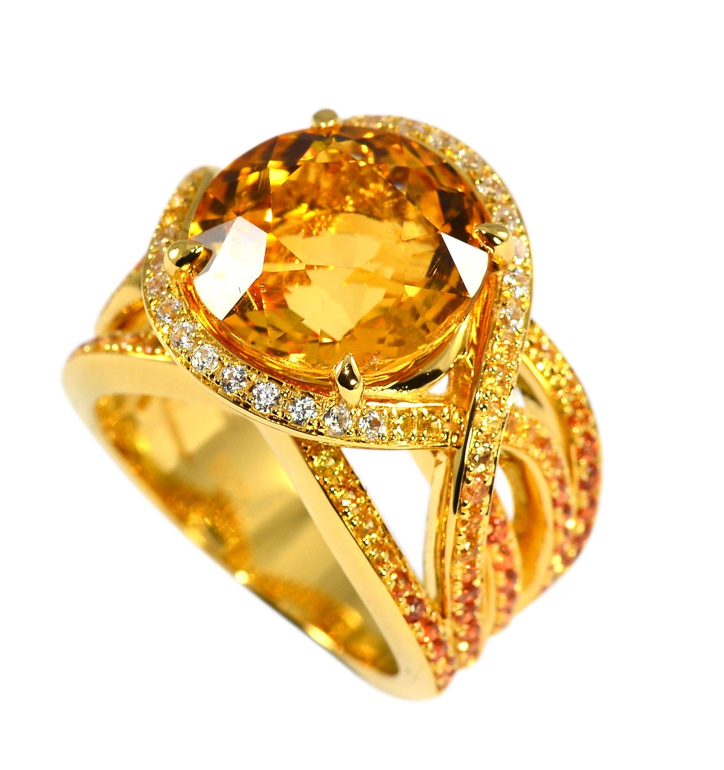 Stand out & Shine - Citrine, Amethyst, Blue Topaz Princess Rings