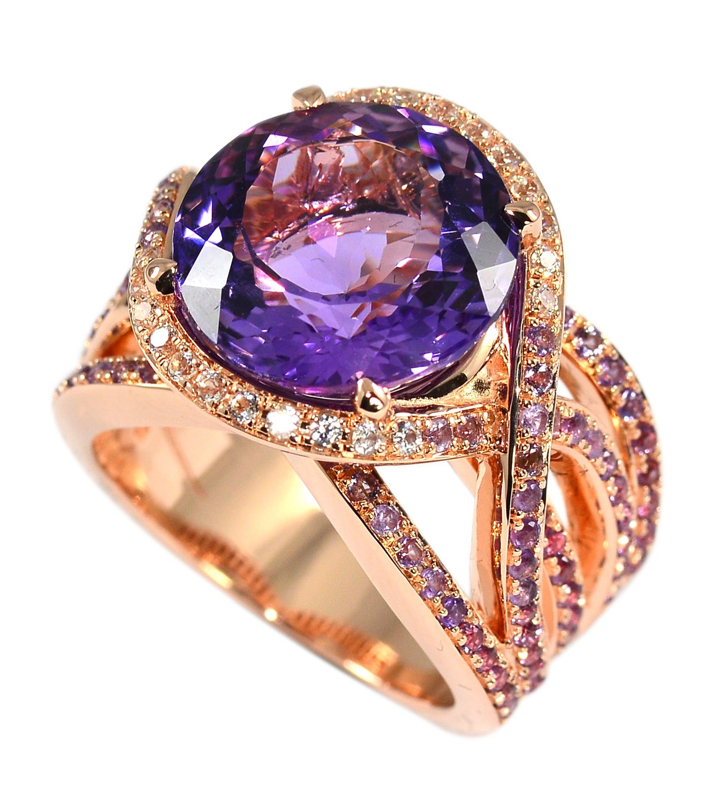Stand out & Shine - Citrine, Amethyst, Blue Topaz Princess Rings