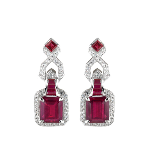 Stand out & Shine - Majestic Ruby Earrings