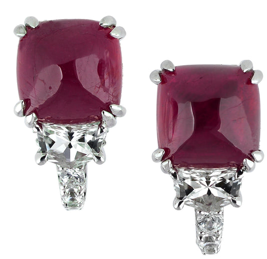 Stand out & Shine - Fancy Shaped Ruby earrings
