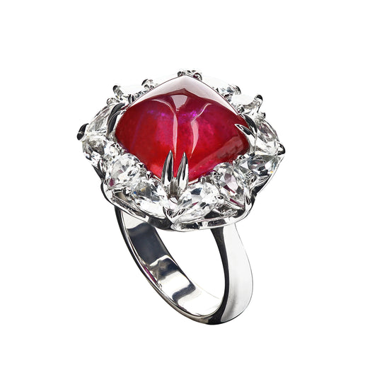 Stand out & Shine - 11*11 mm Ruby Ring