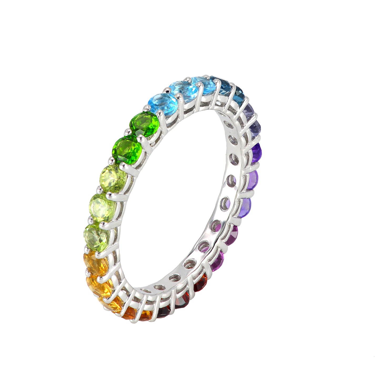 Live in Colors -Mix Pastel & Rainbow Natural Gemstones Rings